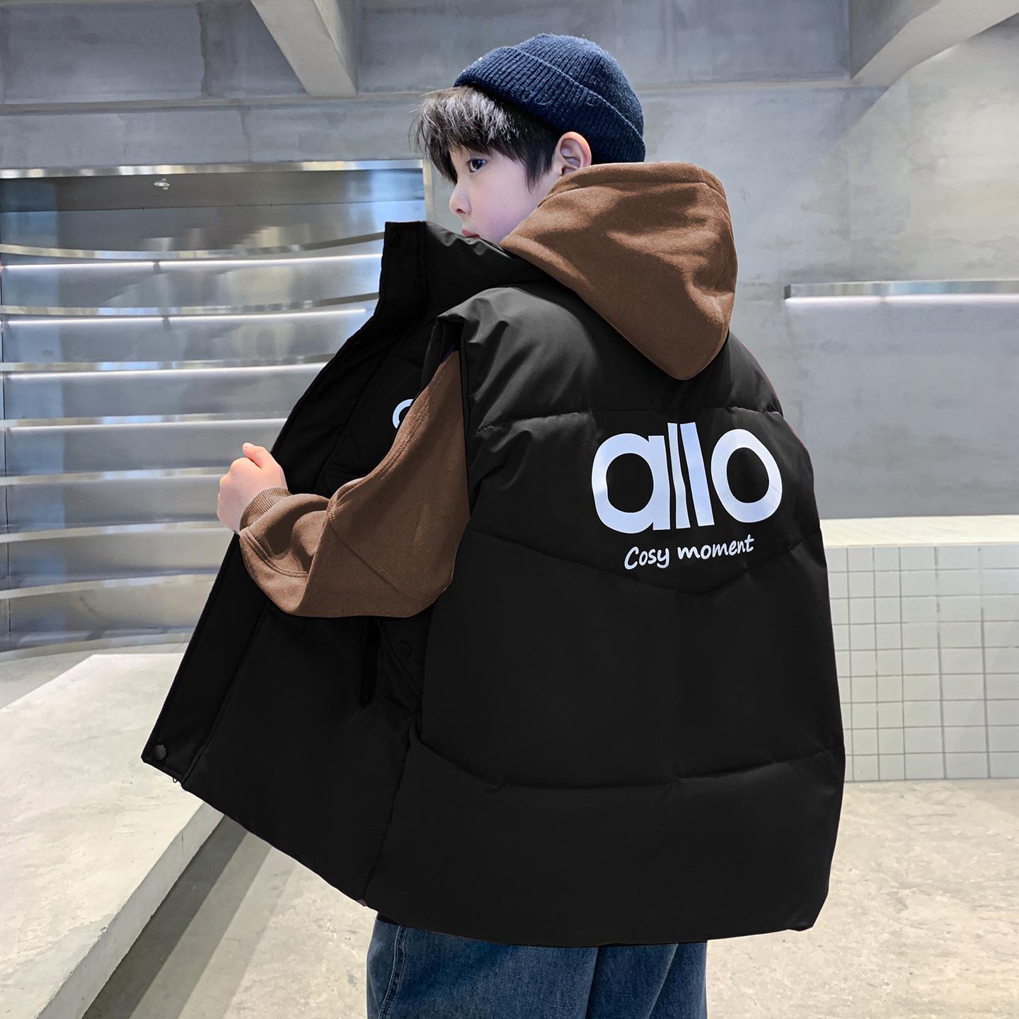 

Детский пухово-хлопковый жилет для мальчиков Осень/Зима 2025 – Утепленная верхняя одежда для мальчиков 160 cm чёрный