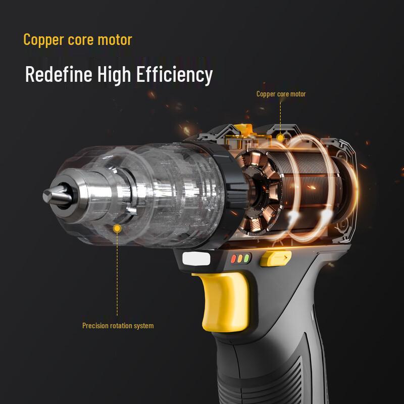 Deli 12V Cordless Lithium Impact Drill Household Tool Set CN plug (adapter included)