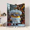 1Pc Minions Bananas Party Blanket Soft And Comfortable Casual Warm Camping Travel Christmas Halloween Gift M91750