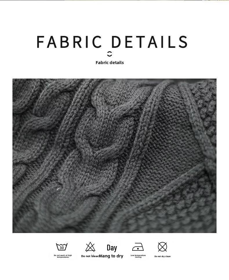 Men's Loose Knit Round-Neck Sweater - Trendy Korean Style for Autumn/Winter