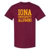 Iona University Gaels Basic Block Alumni College T-Shirt - Weinrot