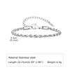 Men's Thin Chain Bracelet,Adjustable Stainless Steel Metal Chain Wristband,Classic Hip Hop Trendy Jewelry Gift for Him