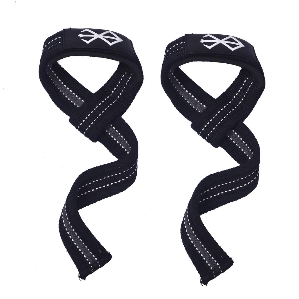Custom Logo High Quality Soft & Adjustable Cotton Polyester Material Fitness Safety Figure Eight Weightlifting Straps