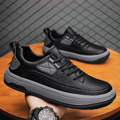 Men'S Shoes Winter Platform Versatile Sports Casual Shoes Personalized Trend Men'S Leather Shoes Retro Fashion Board Shoes