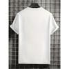 Europäische Größen Herrenmode Lässig Trendig Street Style Rundhals T-Shirt mit Herzschlaglinie Herzform Muster Erwachsene Herren Outfits Geeignet