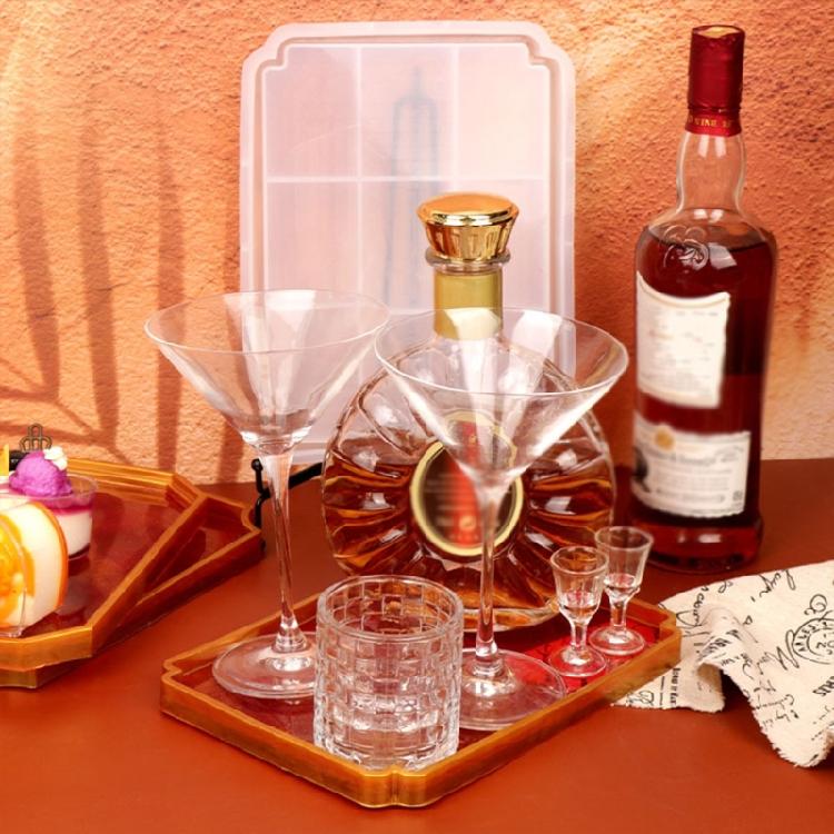 Silicone Mirror Tray Mold Used To Make Resin Crafts for Diy Home Decoration