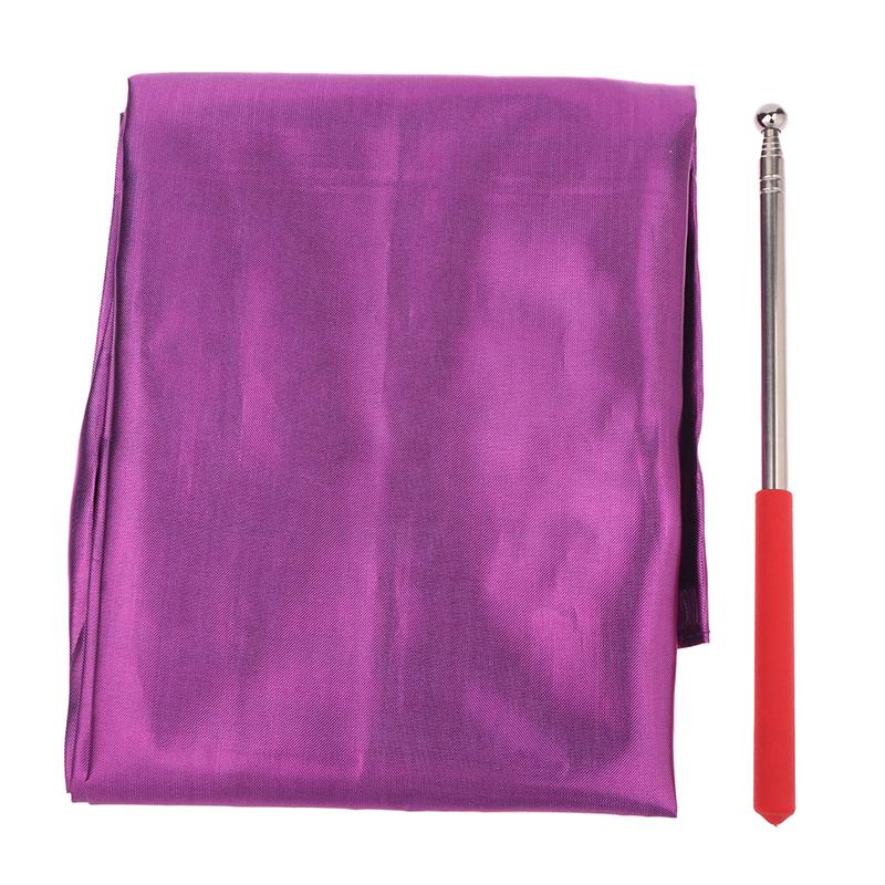 Dance Props Flag With Telescopic Sticks 140*140Cm Multiple Colors Belly Dance Semicircle Flags Performance Props Accessories