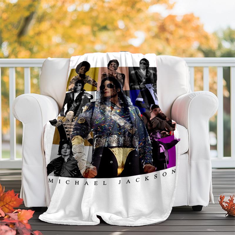 Michael Jackson Theme Printed Blanket - Perfect for Couch, Bed, Travel & Outdoor Use | Machine Washable, Cozy & Durable.