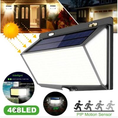5000LM 468 LEDs Outdoor Solar Lights Waterproof Motion Sensor Human Induction Solar Spotlight Wall Lamp for Yard Garden 3 Modes