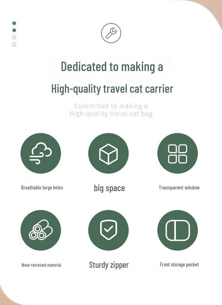 Portable Pet Trolley: Foldable, Breathable Cat & Dog Carrier, Double Shoulder Bag, Large Travel Bed