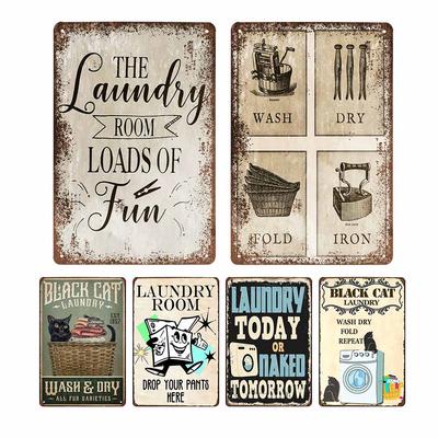 Waschküche Whirlpool Metallschilder Poster Innendekorationen Vintage Wandkunst Wohnaccessoires Plakette 20x30cm