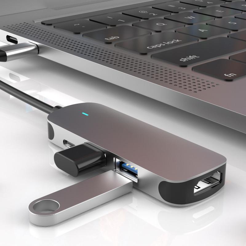 Type-C Docking Station To Hdmi Pd Dual Usb Four-in-one USB 3.0 Hub