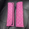 2pcs Soft Leather Universal Car Safety Seat Belt Cover Diamond Crystal Auto Shoulder Pad Styling Car Interior Accessories