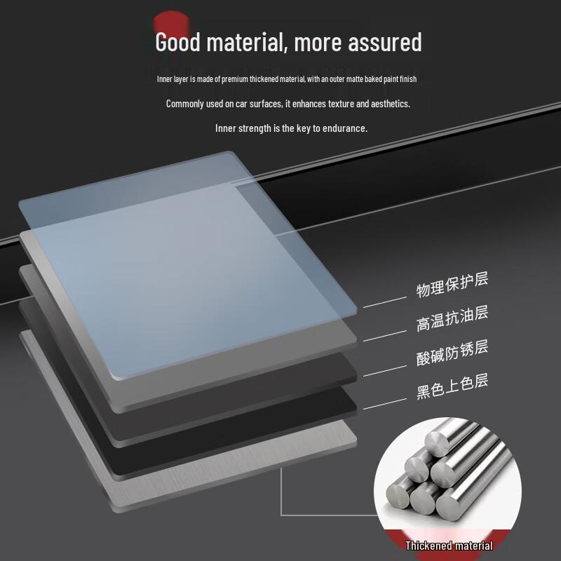 Black 3-Tier Multi-functional Kitchen Countertop Storage Rack