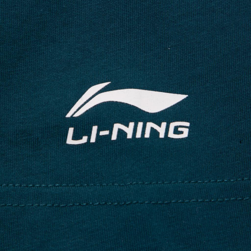 Li-Ning Fashionable Casual Breathable Short Sleeve T-Shirt Unisex Tops Dark-Reef-Green AHSW865-1