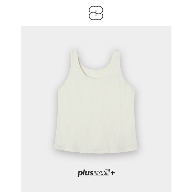 

Plusmall Soft Peach Breeze Snowflake Cotton Knit Large U-Neck Loose H-Shaped Sleeveless Tank Top for Women Summer Style Cream White 1 Code (in Stock)