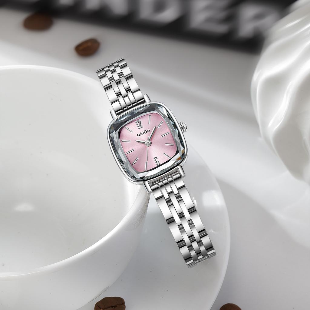 Modieus, Casual, Eenvoudig en Veelzijdig Roestvrijstalen Band Quartz Horloge voor Dames