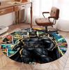 Superheroes Pattern Round Rug, Indoor/Outdoor Mat, for Picnic, Gameroom, Bedroom, Office, Living Room, Home Decor Carpet, Birthday Gift