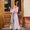 Hollow Breasted Sweater Long Dress Women Summer Party Dresses Cover Up Elegant Slim Split Maxi Vestidos Holiday Beach Robe