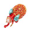 Enamel Elephant Jewelry Box Decorative Jewelry Organizer for Rings Earrings Jadestone Desktop Decor Gift Gold Red