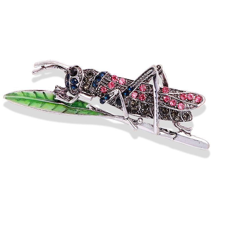 1Pc Grasshopper  Insect Brooch Pin Sweater Brooch