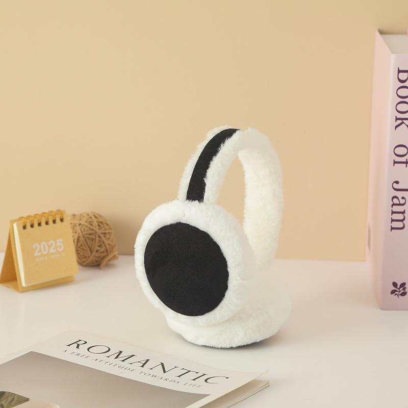 Winter Ladies Earmuffs Cute Plush Earmuffs Rabbit Hair Warm and Cold Folding.