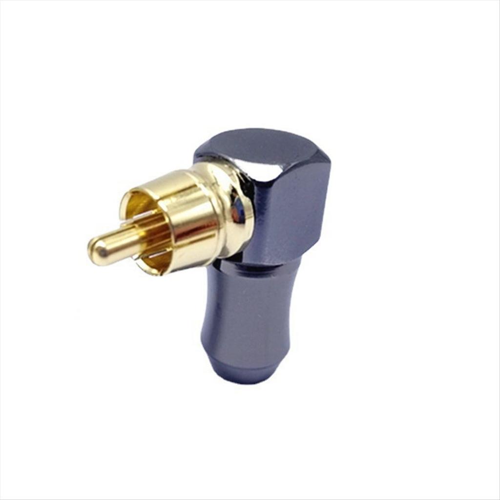 6Pcs Connector Audio Plug Male 90 Degree Right Angle Elbow Speaker Terminal Conector for Soldering Video Cable