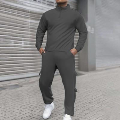 Herren Trainingsanzug Set 2-teilig Sportlicher Trainingsanzug Sportoberteile+Hose