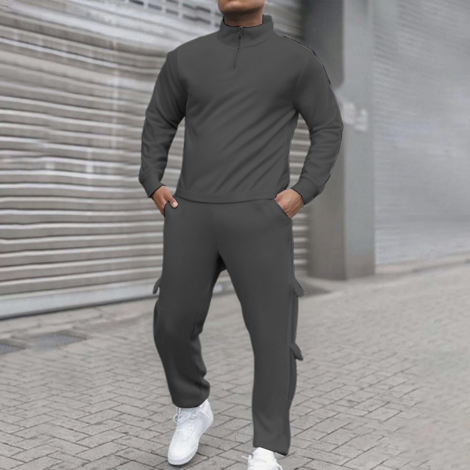 

Мужской спортивный костюм комплект 2 предмета спортивный тренировочный костюм спортивные топы+брюки S