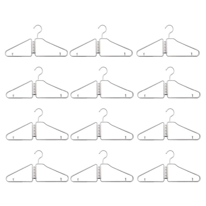 12pcs Foldable Coat Hangers - Portable Travel Hangers, Space-Saving Design,Ideal for Clothes & Coats