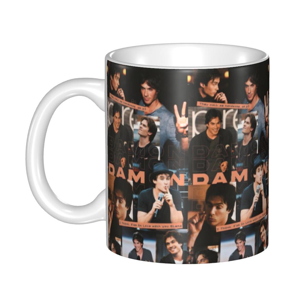Tasses à café personnalisées The Vampire Diaries DIY Damon Salvatore Tasse à thé au lait en céramique