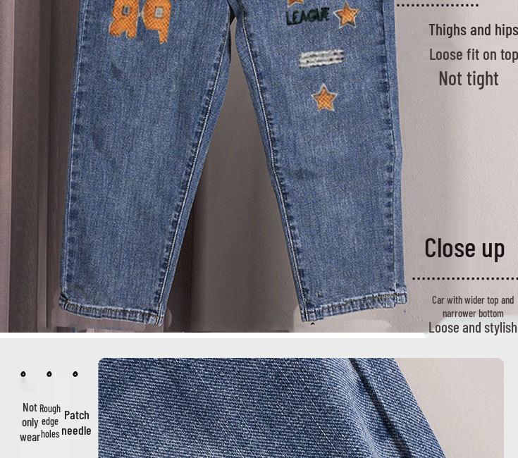 Petite Women's Summer Loose Harem Cropped Jeans 2024 - Korean Slimming Thin Style Pencil Pants