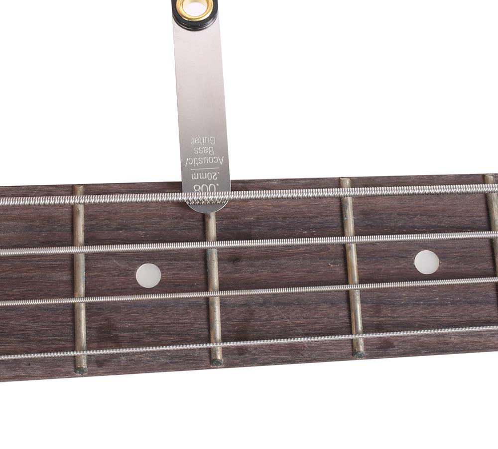 Guitar String Spacing & Neck Curvature Ruler for Folk, Classical, Electric, and Bass Guitar