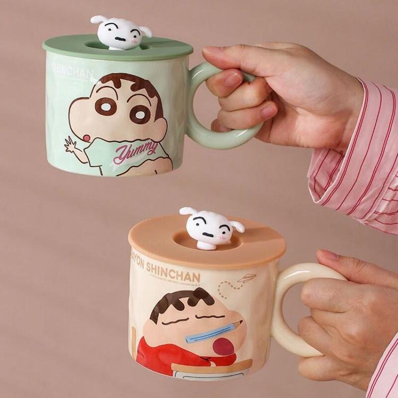Shinchan Cup White Silicone Lid 360ml Mug 1p Housewarming