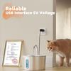 Cat Water Fountain Stainless Steel: 2.2 L Cat Fountain for Drinking - Automatic Pet Water Fountain for Cats Inside - Metal Cat Dog Water Dispenser