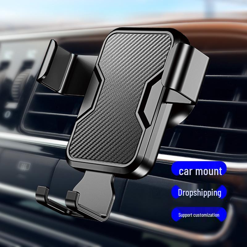 Soporte para teléfono y soporte de navegación para ventilación de coche activado por gravedad