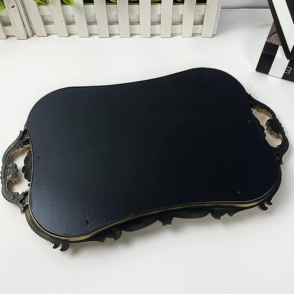 Makeup Serving Tray Decorative Mirror Tray Jewelry Food Holder Photography Props Gadget Bathroom Wedding Anniversary Accessories