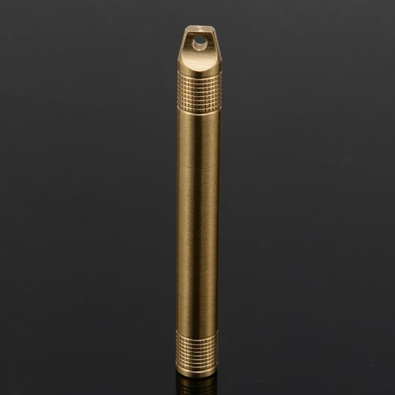 Schlüsselanhänger Zahnstocher Flasche Tragbare Zigarettenetui mit Schlüsselanhänger Messing Siegel Flaschen Wasserdicht Outdoor Pillenhalter