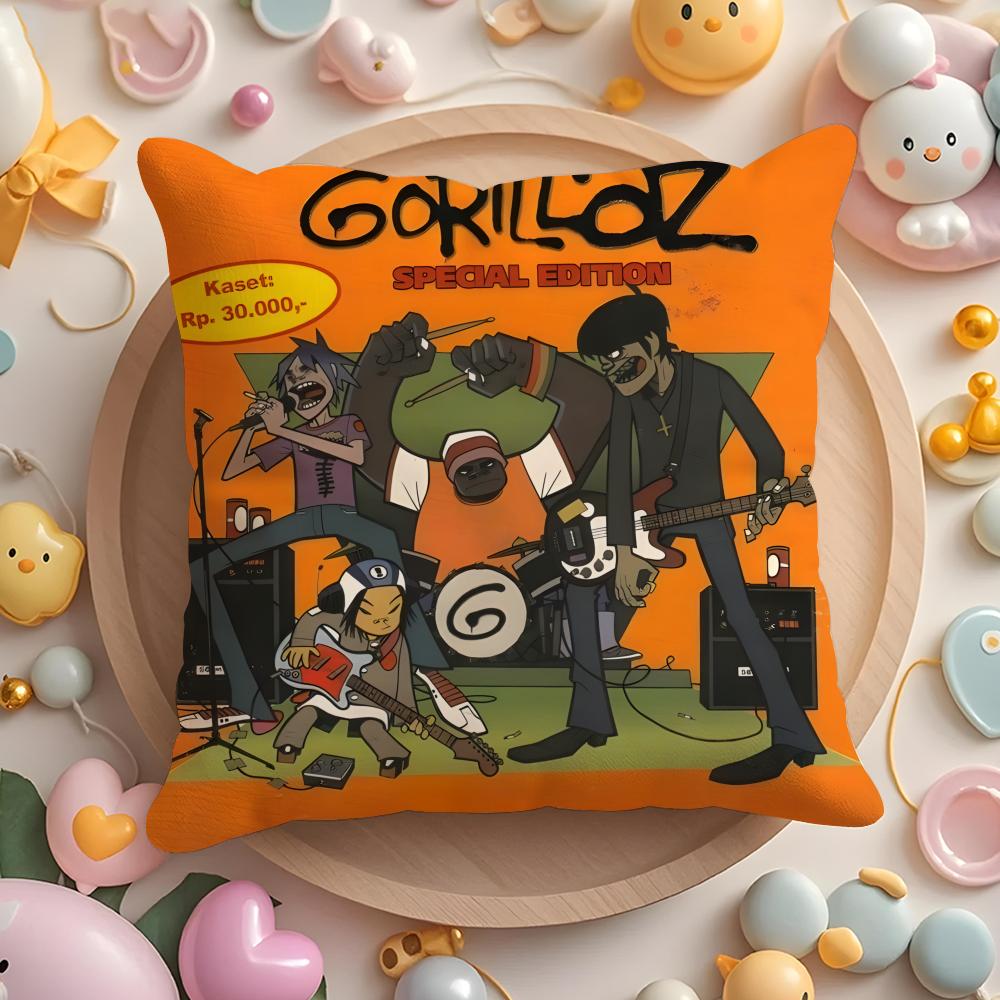 G-GorillazS Band Cushion Cover Home & Car Multi-Scene Pillow Cover - Reversible, Soft & Durable for Daily Use