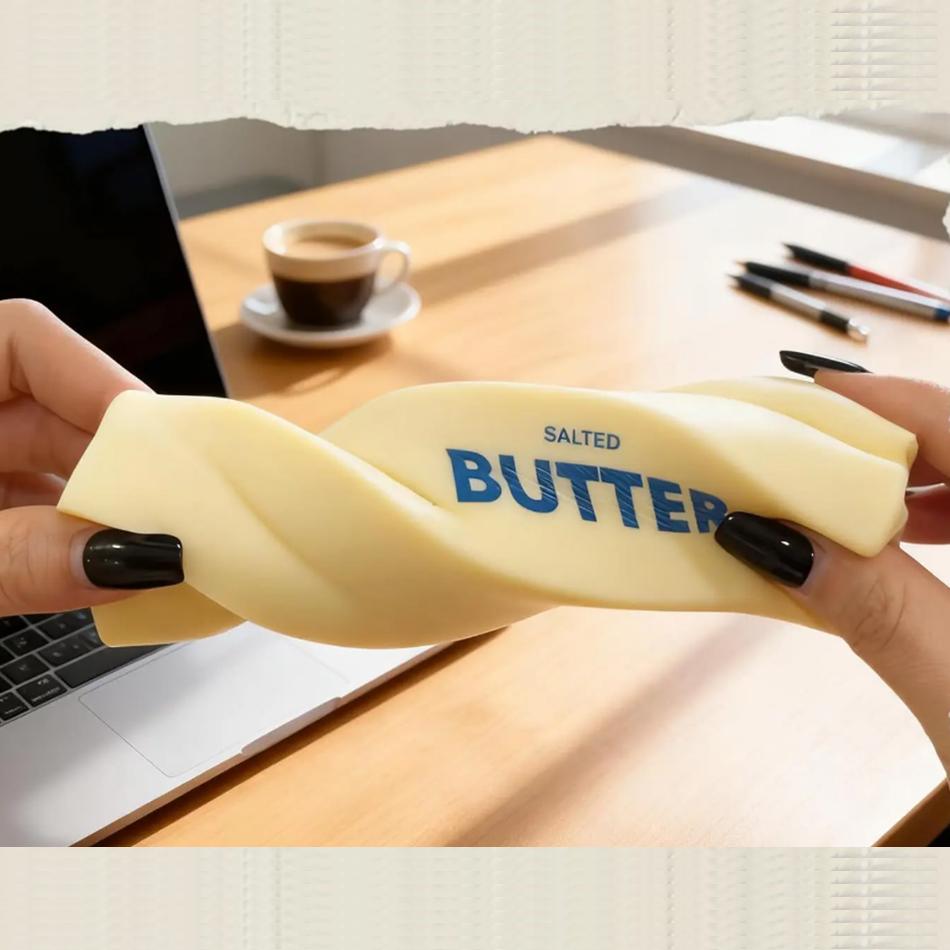 Spielzeug Spielzeuggeschenke Butterstange Fidget Squishy Elastischer Käse-Stick Lustiges Dekompressions-Stress-Angstlösungs-Spiel Knet-Streich-Spielzeug
