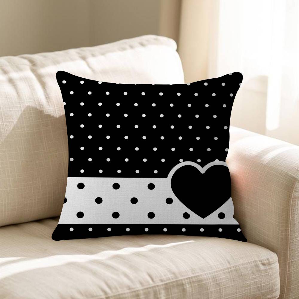 Fashion Polka Dot Pillowcase Toon Gift Cushion Cover Bedroom Home Sofa Chair Seat Decor Pillow Case