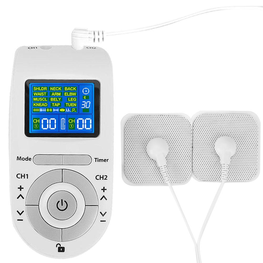 TENS EMS Electric Massager Pulse Muscle Stimulator Electrode Pads Digital Ease Pain Machine