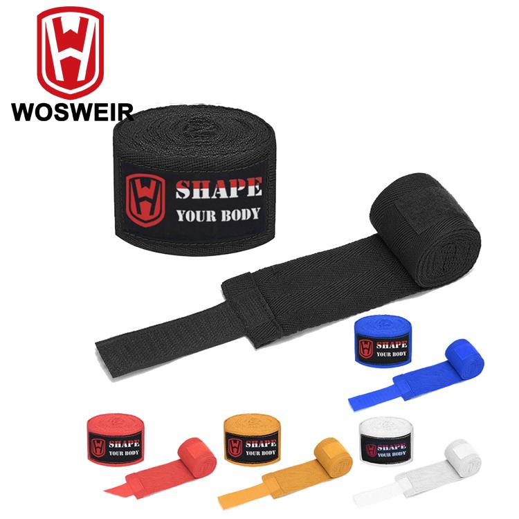 

WOSWEIR 1 пара хлопковых бинтов для кикбоксинга, санда, тхэквондо, муай-тай, ремни для запястий, смешанные боевые искусства, снаряжение для мужчин, тяжелая атлетика
