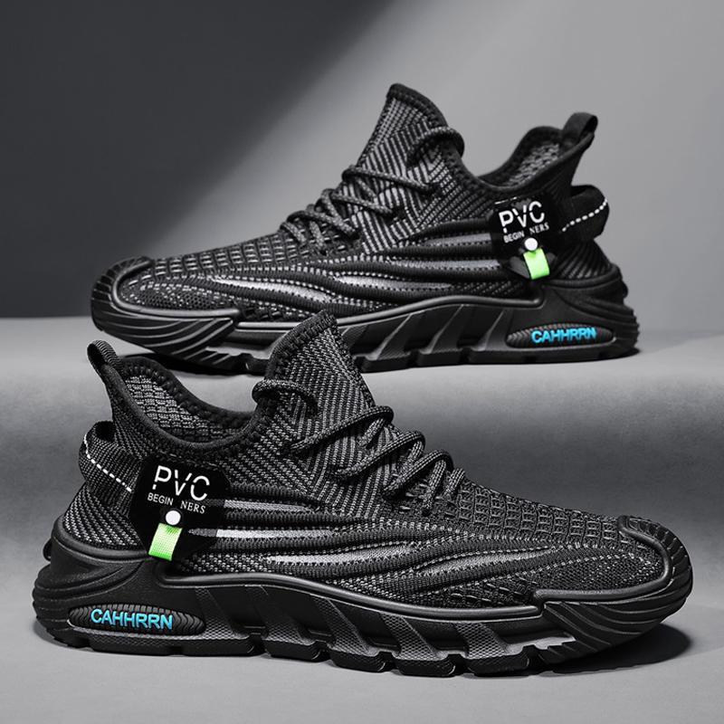 Neue Frühjahrs- und Sommer-Fliegenweberei, dünne, atmungsaktive Low-Top-Sneaker, Schnürung, Lauf-Plattform, Dad-Schuhe