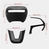 Fit for Dodge Challenger Charger 2015-2021 ABS Interior Steering Wheel Trim Cover Button Frame Sticker Decoration(Carbon)