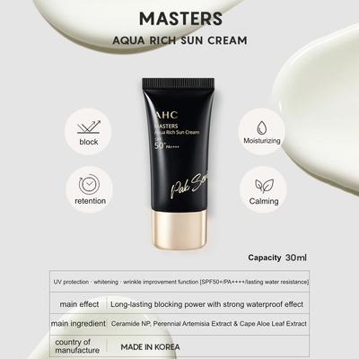 Masters Aqua Rich Sun Cream SPF50+ PA++++ 30ml