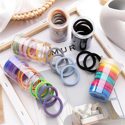 10 Stück/Set Koreanische Bonbonfarbene Gummibänder Damen Einfacher Pferdeschwanzhalter Scrunchie Haarbänder Kinder Mode Baby Haaraccessoires