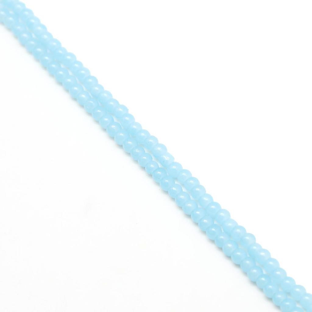 1 faixa/pacote 4/6/8/10mm contas de vidro multicoloridas faça você mesmo pulseira colar brincos acessórios de joias