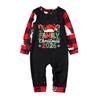 Christmas Print Matching Family Loungewear Set, Long Sleeve Round Neck Top and Pants