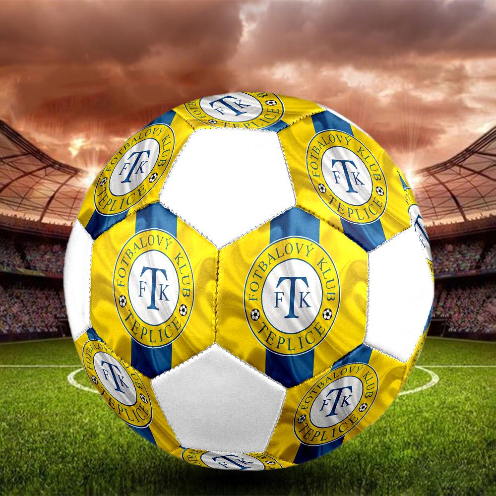 Football Club Teplice Soccer Ball, colorful, suitable for all ages, machine-stitched, PVC material, competition grade, durable and high bounce
